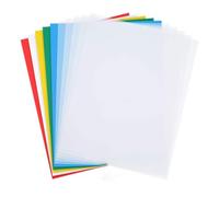 Lot de 10 feuilles de papier transfert carbone soluble dans l'eau pour tissu, toile et broderie Rouge 23 x 14 cm