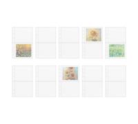 Lot de 10 feuilles de poche transparentes A6 - Protection de chargement supérieure pour photos, cartes postales, cartes de visite, journal, étude, traceur, élèves, enseignants, écritures