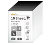 Lot de 10 feuilles de protection pour documents Plustek (format A4/Lettre) : prot ge le papier fragile et les documents A3 en les pliant. Compati