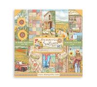 Lot de 10 feuilles de scrapbooking 30,5 x 30,5 cm - Motif tournesol