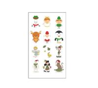 Lot de 10 feuilles de tatouages temporaires de Noël pour enfants - Autocollants mélangés - Imperméables - Pour fête d'enfants - Cadeau d'anniversaire d'enfant