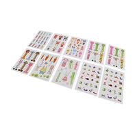 Lot de 10 feuilles de tatouages temporaires pour enfants, motifs animaux, eau et faciles à appliquer, sûrs et non , parfaits pour les fêtes, les récompenses et un usage quotidien - A