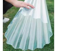 Lot de 10 feuilles de toit ondulées C de 1,2 mm en FRP - ignifuges, résine UV, imperméable - Panneaux de lumière du jour (0,9 x 0,5 m / 35x20in)