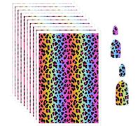 Lot de 10 feuilles de transfert à l'eau léopard pour argile polymère, papier de transfert en argile polymère pour loisirs créatifs, boucles d'oreilles, bijoux, 15 x 9 cm
