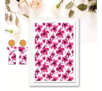 Lot de 10 feuilles de transfert en argile florale pour boucles d'oreilles, bouquet d'automne rétro, feuilles de transfert jetables double face pour la fabrication de bijoux | Qualité d'impression vive