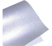 Lot de 10 feuilles de vinyle autocollant permanent à paillettes argentées 30,5 x 30,5 cm