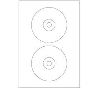 Lot de 10 feuilles d'étiquettes pour CD/DVD NEATO/HP PHOTOGLOSSY 42 mm