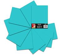 Lot de 10 feuilles DIN A4 30 x 21 cm 621/631 Film vinyle pour traceur de voiture (054 turquoise, lot de 10 631 mat)