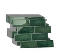 Lot de 10 feuilles papier peint autocollant imperméable motif métro 3D, facile à installer, grand format, for décoration intérieure