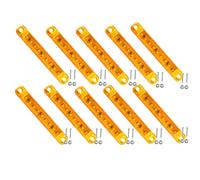 Lot de 10 feux de gabarit latéraux à LED jaunes - 12-24 V 9 LED étanches pour remorque, camion, camping-car, bateau, camping-car, fourgonnette - Feux de gabarit avant/arrière,feux de position durables