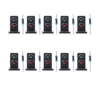 Lot de 10 Feux de signalisation à LED pour modélisme ferroviaire 2 aspects Vert/Rouge Échelle Ho OO