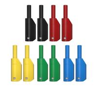 Lot de 10 fiches bananes empilables de 2 mm entièrement isolées - Câbles de test multimètre - Fiches banane de 2 mm - Connecteurs durables