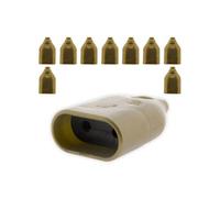 Zenitech - Lot de 10 fiches femelles 2P 6A - or G