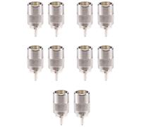 Lot de 10 fiches mâles UHF PL259 à souder pour câble RG8, RG213, LMR400 7D, argent