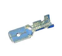 Lot de 10 fiches plates DIN 46248 0,5-1 mm² | Largeur de connecteur 6,3 mm x 0,8 mm | Laiton étamé | Connecteur à sertir non isolé | Cosse de câble pour automobile et technique | Fiche de contact