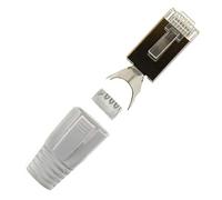 Lot de 10 fiches réseau réseau LAN - Protection Anti-Torsion Blanc