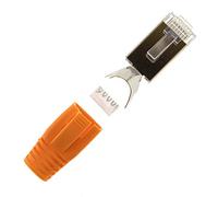 Lot de 10 fiches réseau réseau LAN - Protection Anti-Torsion Orange