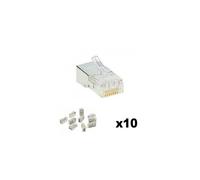 Lot de 10 fiches RJ45 Cat.5E 8 contacts 11,7mm