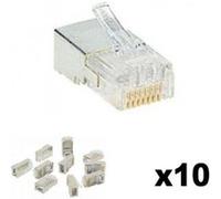 Legrand 051704 Fiche RJ45 Catégorie 5e 9 Contacts pour Câble Rond, 11.7mm Largeur