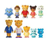 Lot de 10 figurines de Daniel Tiger's Neighborhood Friends & Family - Comprend : Daniel, amis, papa et maman Tiger, Tigey et figurine exclusive Pandy, Édition limitée.