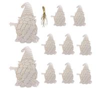 Lot de 10 figurines de nains en bois inachevées - Nains vides à peindre - Plateau d'artisanat - Matériau en bois - Facile à peindre - Décoration créative