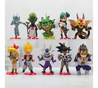 Lot de 10 figurines Dragon Ball 7,5-9 cm : Vegeta en forme de singe géant, Ranchi, Bulma, God Shadow, Burdock - Modèle de poupée décorative anime 10pcs