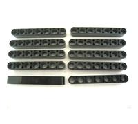 Lot de 10 figurines LEGO TECHNIC « Bras levé - 1 x 7 picots » - Noir