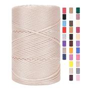 Lot de 10 fil coton tressé - 3 mm x 225 m - Fil de coton - Pour paniers
