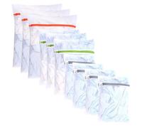 Lot de 10 filets à linge de qualité supérieure - Pour machine à laver - Sacs à linge en différentes tailles - Sac de lavage et sac à linge avec fermeture éclair (10 x mélange)