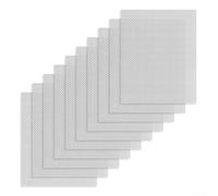 Lot de 10 filets de réparation de grillage métallique pour voiture, fissures et trous en plastique, pour pare-chocs, capot et grille d'aération 15 x 20 cm