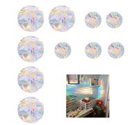 Lot de 10 films de fenêtre multicolores - Prisme - Protection contre les oiseaux - Autocollant attrape-soleil - Autocollant arc-en-ciel - Attrape-soleil - Décoration pour fenêtre - Décoration pour