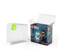 Lot de 10 films de protection en PET compatibles avec Lego Brickheadz - Pour collectionneurs - Vitrine PET de 0,5 mm d'épaisseur - Boîte de rangement (10 unités, 15,8 x 7,4 x 14,4 cm)