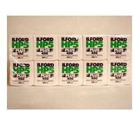 Lot de 10 films d'impression noir et blanc Ilford HP5 Plus 400 35 mm, 24 exp.