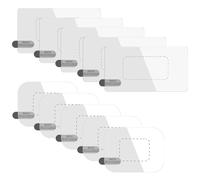 Lot de 10 films électrostatiques pour fenêtre de voiture - 2 tailles - Autocollants électrostatiques pour pare-brise - Réutilisables et résistants aux intempéries - Transparent