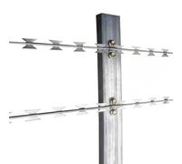 Lot de 10 fils barbelés en acier galvanisé pour clôture de haute sécurité résistant aux intempéries 2,2 m Idéal pour la protection extérieure de la cour, de la ferme, du jardin (argenté)