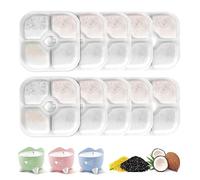 Lot de 10 Filtre Fontaine Eau Chat, Compatible avec la Fontaine à Eau pour Animaux de Compagnie Catit PIXI. Système de Filtration à Trois Couches en résine et Charbon Actif.