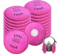 Lot de 10 filtres 2091 pour respirateur 6000 6200 6800 7000 FF-4, filtres à particules 2091 avec couche de charbon actif pour résine époxy, peinture au plomb, amiante, poussière, particules, pollen