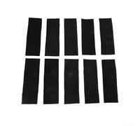 Lot de 10 filtres à charbon actif de 10,2 x 30,5 cm, feuilles de purification d'air personnalisables pour aérations de sol, humidificateurs et fournitures, matériau polyester noir