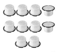Lot de 10 filtres à eau au charbon pour cafetière, compatibles avec les machines à café à moudre et à infuser, élimine efficacement les minéraux et les impuretés, améliore la saveur, le filtre dure 12