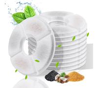 Lot De 10 Filtres De Fontaine À Eau Pour Chat Et Chien,Filtre À Eau Triple Action,Blanc