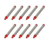 Lot de 10 filtres de rechange pour pulvérisateur sans air 200 mailles en acier inoxydable 304 compatibles avec Wagner Spray Tip Guard, rouge fin pour émail