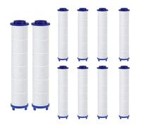 Lot de 10 filtres en coton PP pour pommeau de douche, élimination des résidus de chlore, cartouche de sédiments filtrées, 10,5 x 2,5 cm, noyau d'eau universel propre (10,5 x 2,5 cm)