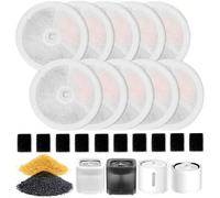 Lot de 10 filtres pour fontaine à chat Eversweet Solo SE/Solo 2/3 Pro/3/2s - Système de filtration quadruple