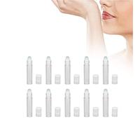 Lot de 10 Flacons à Roulettes de 7 Ml en Plastique, Portables pour Voyage, Vides et Rechargeables, Idéal pour Parfum et Huiles Essentielles, Pratiques et Économiques.