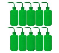 Lot de 10 flacons de lavage de laboratoire de 500 ml avec buse coudée et échelle de mesure pour des tâches précises de distribution de liquide en ABS