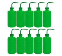 Lot de 10 flacons de lavage de laboratoire de 500 ml avec buse coudée et échelle de mesure pour une distribution précise de liquide