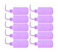 Lot de 10 flacons de lavage de nettoyage de 500 ml avec diffuseur d'eau à presser et bec incurvé pour application de bouteille de lavage