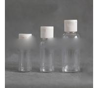 Lot de 10 flacons de lotion à couvercle rabattable de 5 à 100 ml - Flacons transparents pour échantillons cosmétiques - Mini flacons de voyage pour shampooing liquide - 5 ml x 10 pièces, couvercle