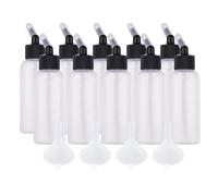 Lot de 10 flacons de peinture pour aérographe - 65 ml - Siphon double action - Accessoires pour aérographe - Avec 4 entonnoirs en caoutchouc - Compatible avec l'aérographe Iwata Badger Paasche Master