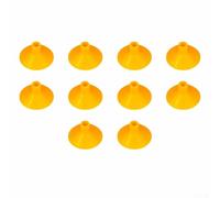 Lot de 10 flèches à ventouse en caoutchouc pour entraînement sur verre, métal, céramique et autres surfaces lisses (jaune)